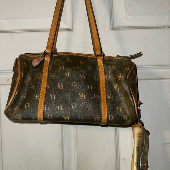 Dooney & Bourke Olive Monogram Barrel Bag - Picture 1 of 2